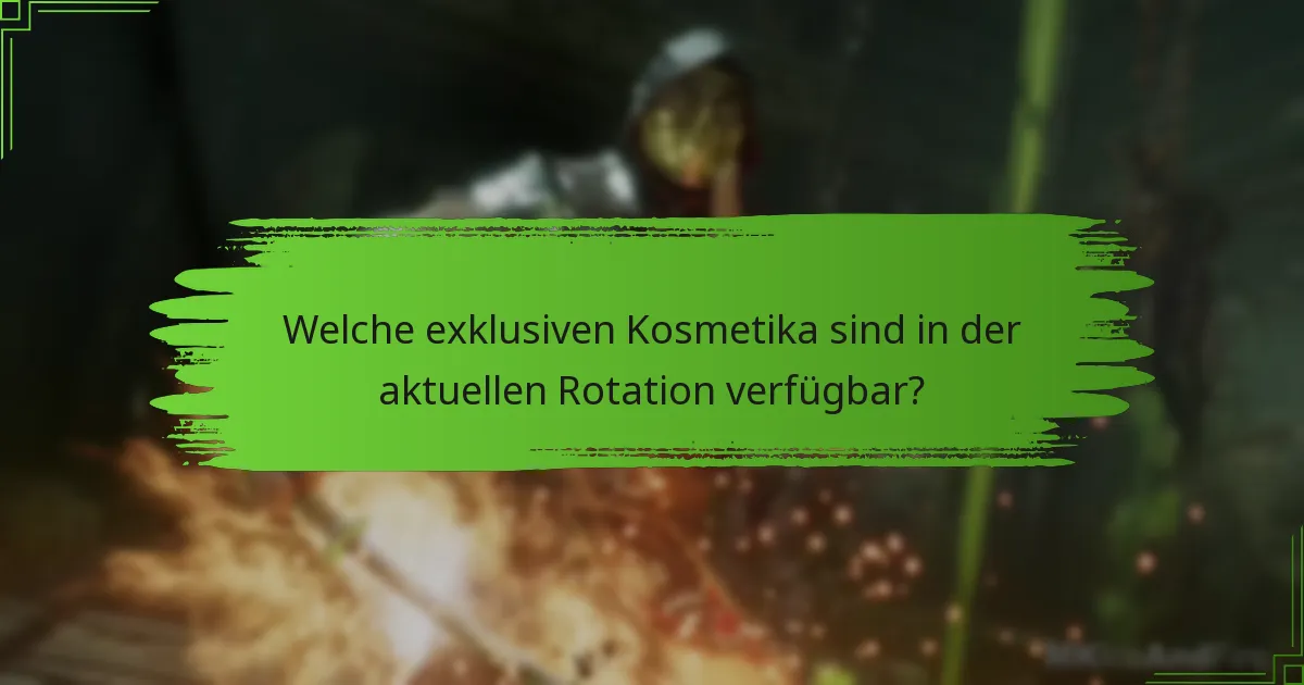 Welche exklusiven Kosmetika sind in der aktuellen Rotation verfügbar?